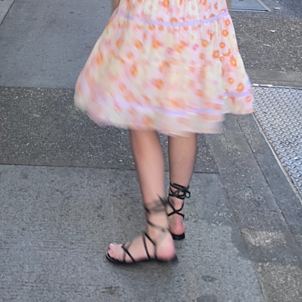 ZARA lace up SANDALS